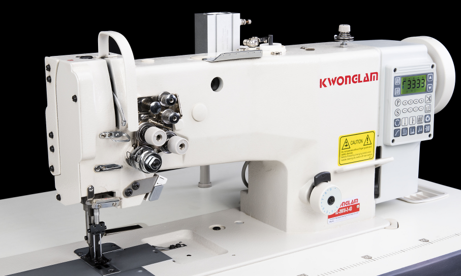 Computerized Compound Feed Double Needle Lockstitch Walking Foot