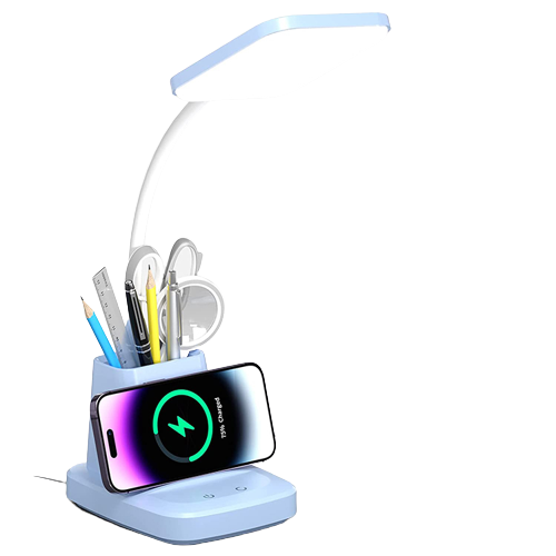 Eye protection Dimmable wireless Charger Desk Lamp With pen holder