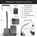 portable eye protection dimmer USB wireless charger table lamp