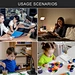 portable eye protection dimmer USB wireless charger table lamp