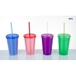 Double wall straw mug