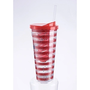 Double wall straw mug