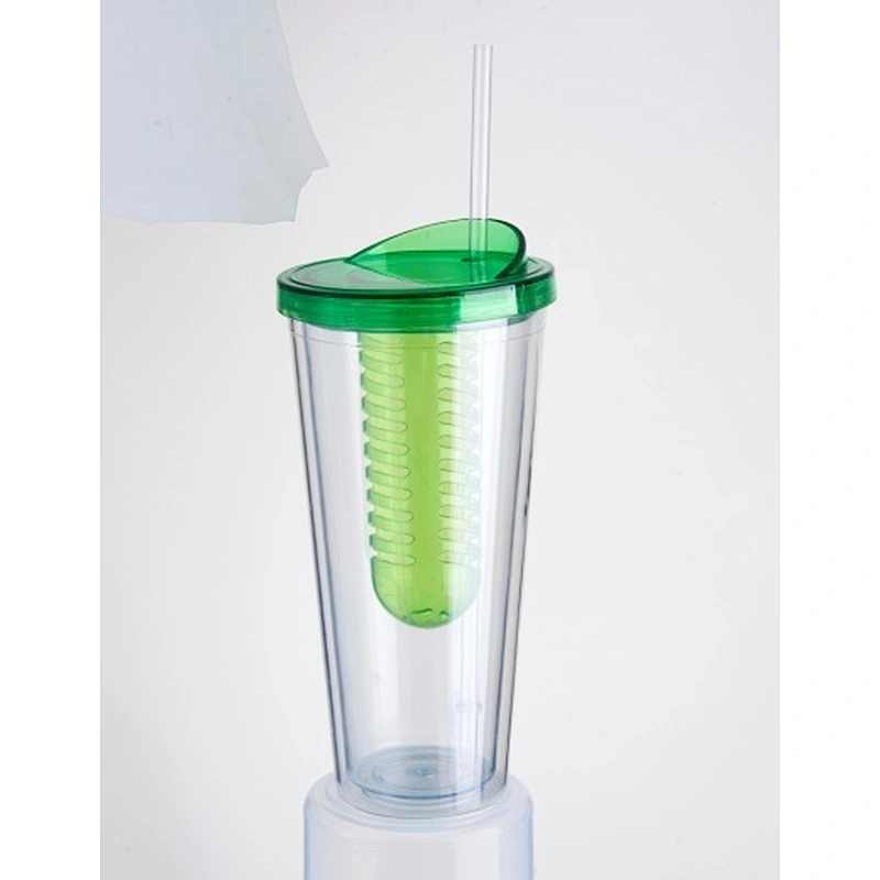 Double wall straw mug