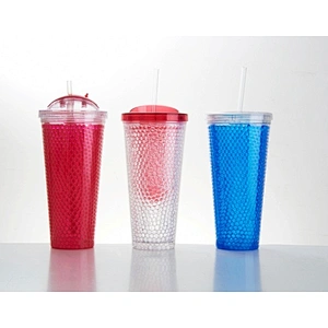 Double wall straw mug