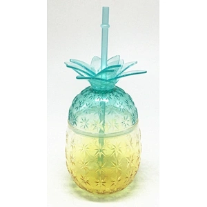 Single wall pineapple straw mug