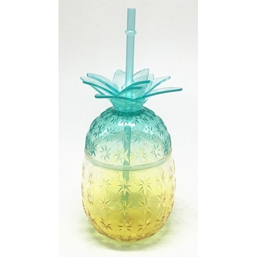 Single wall pineapple straw mug