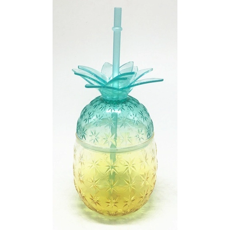 Single wall pineapple straw mug