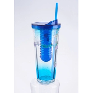 Double wall straw mug