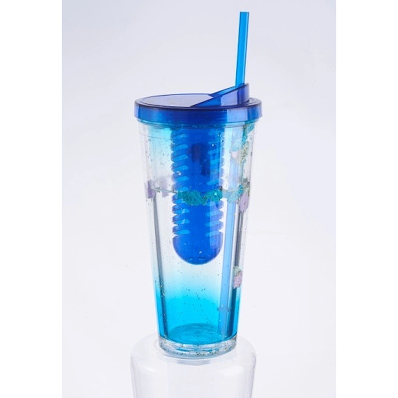Double wall straw mug
