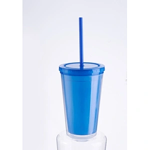 Double wall straw mug