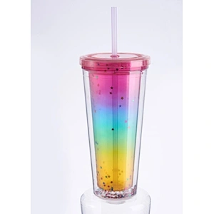 Double wall straw mug