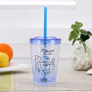 Double wall straw mug
