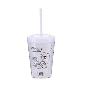 Double wall straw mug