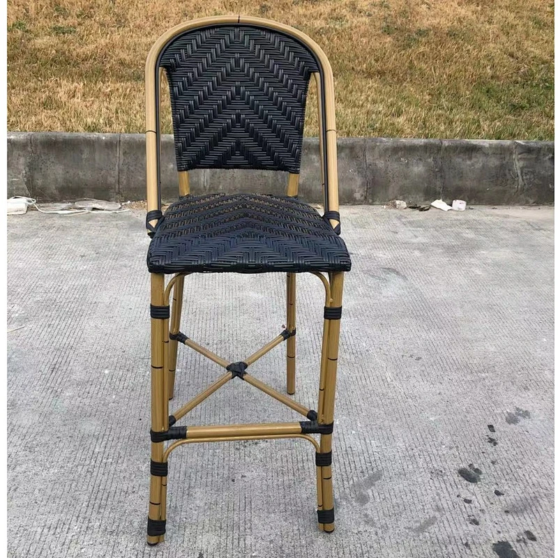 French style bistro rattan stool