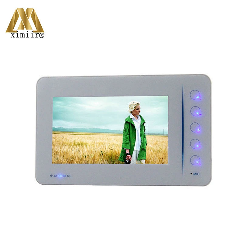 807M11 7 Inch Color Screen Video Doorphone Door Bell Speakerphone Intercom System 1 Monitor 420Tvl COMS Camera