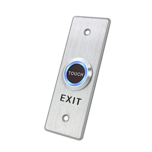 Touch Exit Switch Button Stainless Steel metal Exit Switch Button For Access Control Door With LED Light XM-ET02A-W