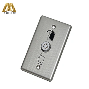 Aluminum door exit release push button switch for access control aluminum exit button with key X07k