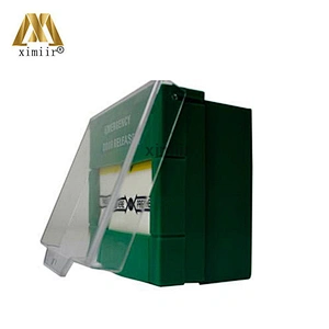 E21 glass broken push button switch with cover emergency exit button switch door release button for access control system
