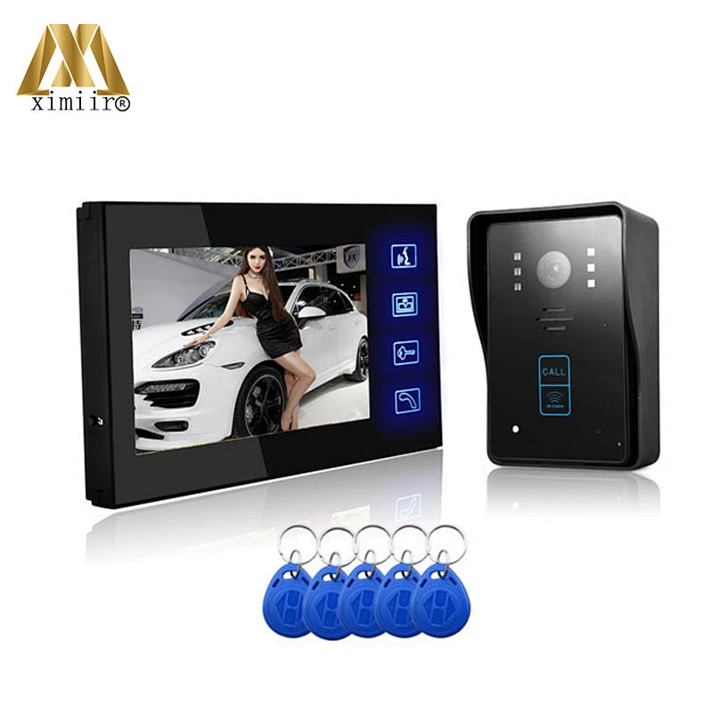 806MJID11 Video Doorphone One To One Intercom System With 125Kh Rfid Card Reader Access Control Function Monitor Unlock Control