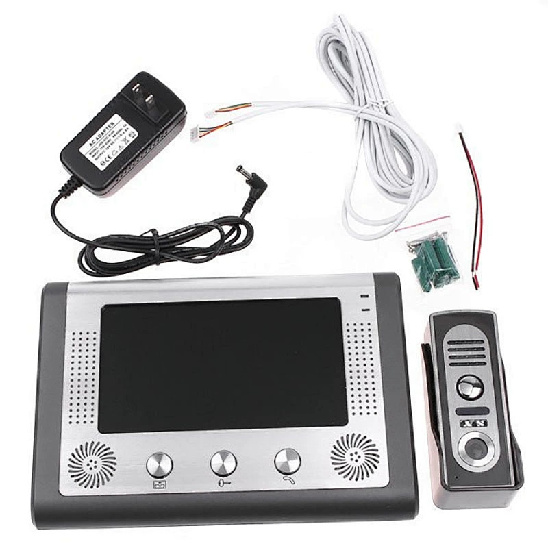 7 inch color video door phone door bell intercom