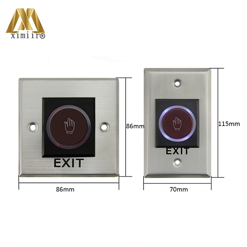 E10 5-wire LED screen infrared sensor touch screen door release exit button for access control sensor