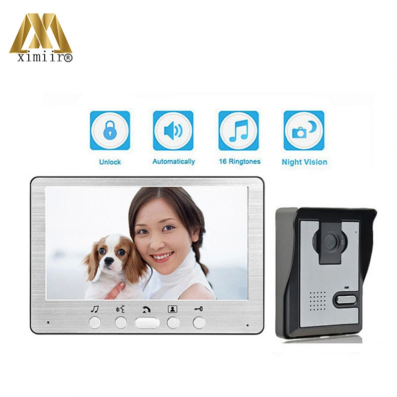 815MA11 Wall Mounting Intercom System Cheap Price Video Door Bell 7 Inch Color Monitor And Ir Camera Video Door Phone Doorbell