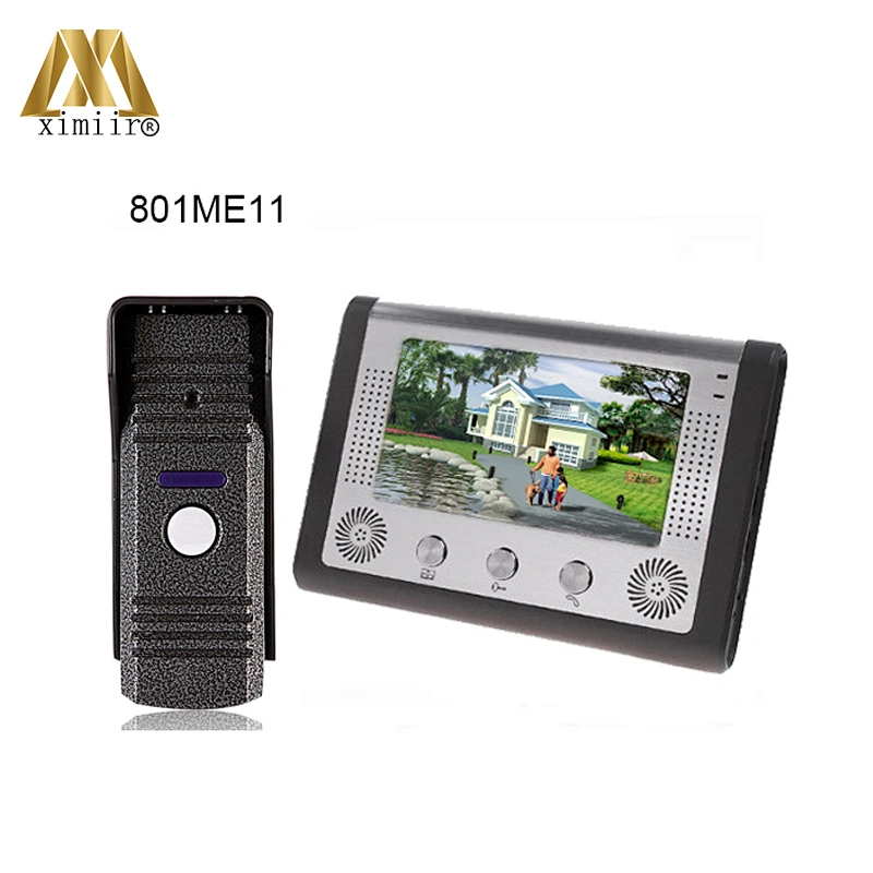 801Me11 Wired 7 Inch Color Handsfree Intercom System One To One With Night Vision Ir Camera Video Doorphone Intercom Door Bell