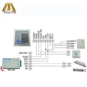 F004 Controller With Exit Button Power Supply And Electric Lock Without Software Single Access Control