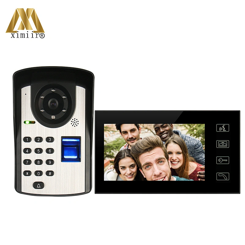 Wireless vide door phone 7 inch color screen video door phone door bell door intercom door lock system
