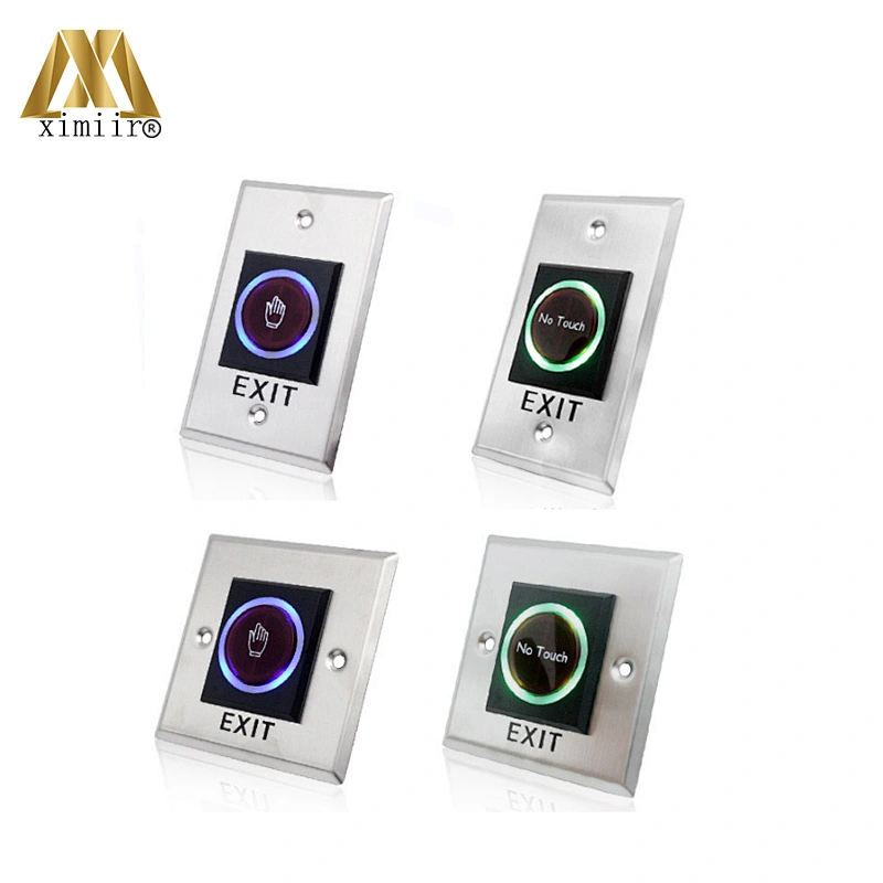 E10 5-wire LED screen infrared sensor touch screen door release exit button for access control sensor
