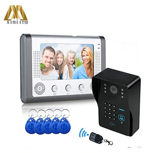 801MJIDS 7 Inch Wired Video Door Phone Intercom One To One Video Doorphone Video Doorbell In Access Control System