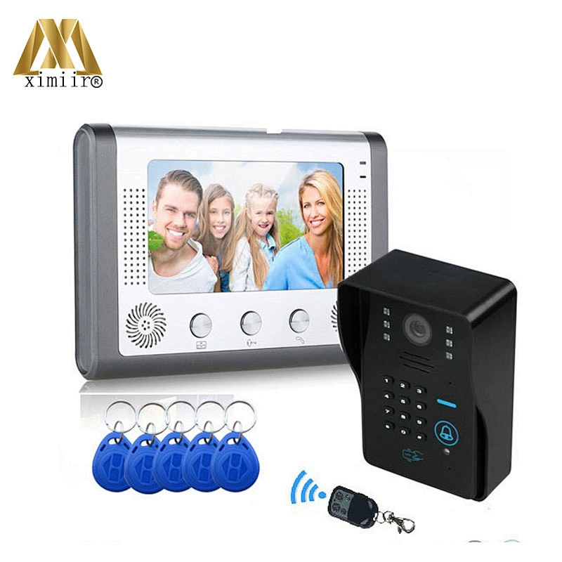 801MJIDS 7 Inch Wired Video Door Phone Intercom One To One Video Doorphone Video Doorbell In Access Control System