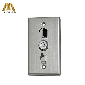 Aluminum door exit release push button switch for access control aluminum exit button with key X07k