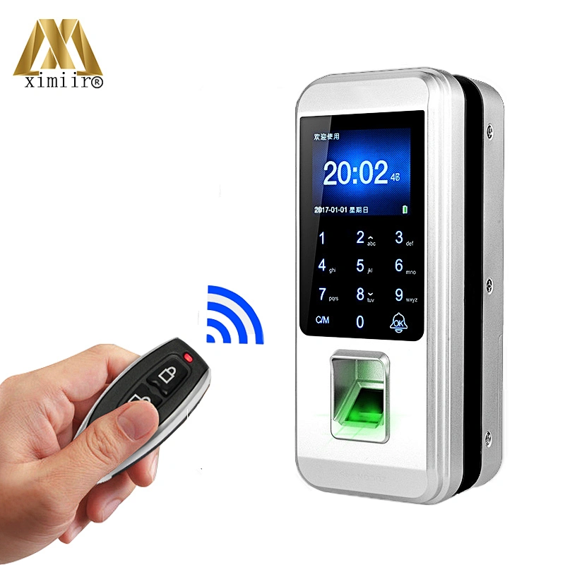 XM-300 TFT Screen Frameless Glass Door Lock Access Control Smart Keyless Fingerprint Biometric Door Lock with Card Password