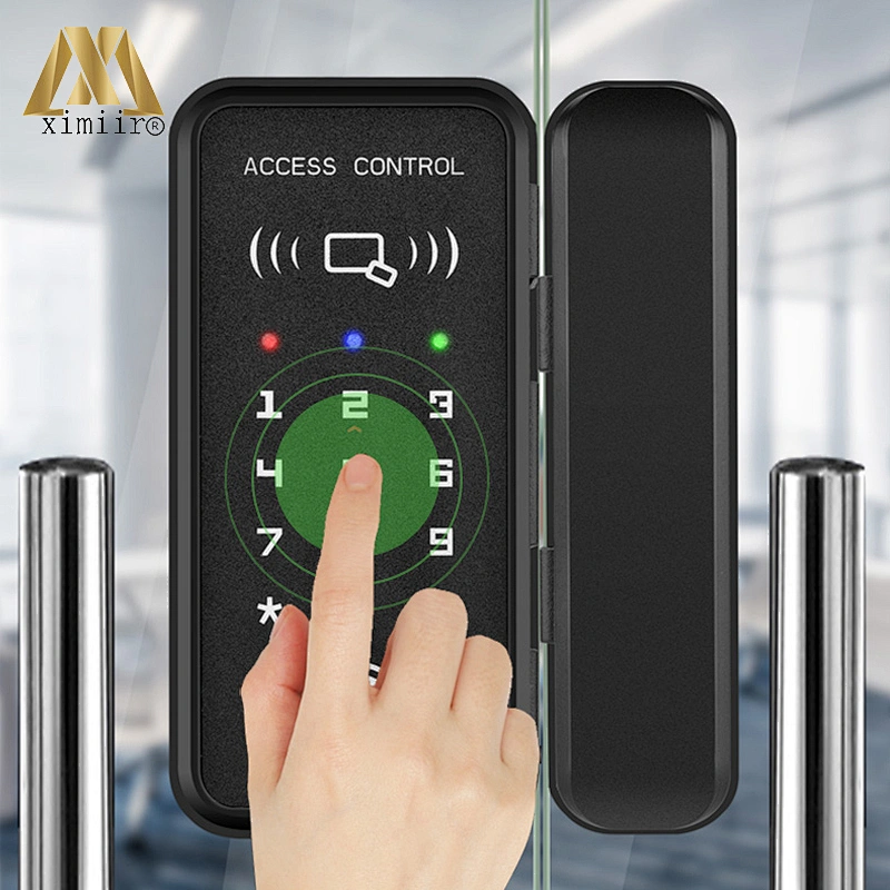 Frameless Glass Door Lock XM-R1 Office Password Lock Single&Double Door Smart Card Remote Control Key Door Lock