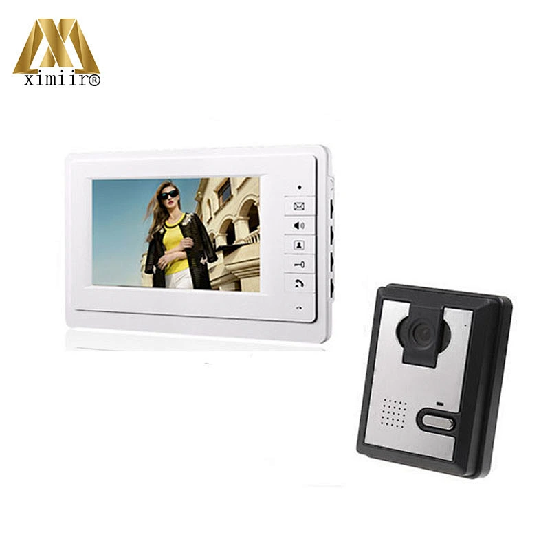 816Ma11 Wired Hands-Free Intercom System Cheap Price Video Door Bell 7 Inch Color Monitor And Ir Camera Video Doorphone Doorbell