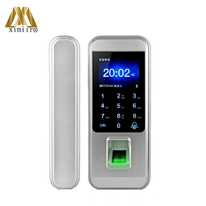 XM-300 TFT Screen Frameless Glass Door Lock Access Control Smart Keyless Fingerprint Biometric Door Lock with Card Password
