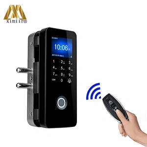XM308 TFT Screen Remote Control Door Lock  with Card Password for Smart Keyless Password Frameless Glass Door Lock