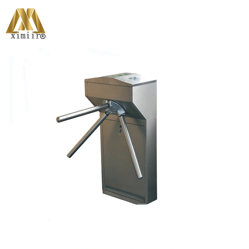 Factory Electric Semiautomatic Waist High Turnstiles Vertical 304 Stainless Steel Tripod Turnstile Barrier Gate