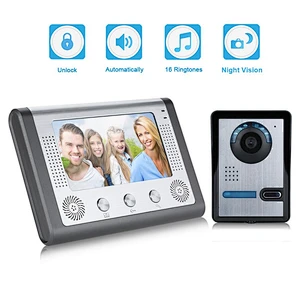 7 inch color video door phone door bell intercom
