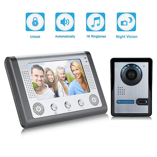 7 inch color video door phone door bell intercom