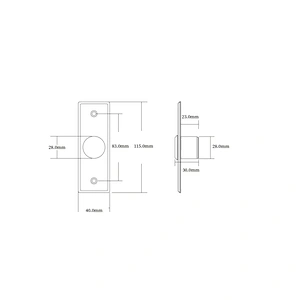 Touch Exit Switch Button Stainless Steel metal Exit Switch Button For Access Control Door With LED Light XM-ET02A-W