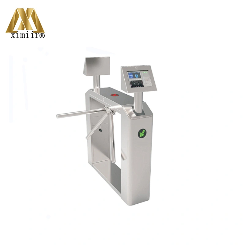 Turnstile QR Scanner Vertical Tripod Tourniquet Door With Wiegand RFID Access Control