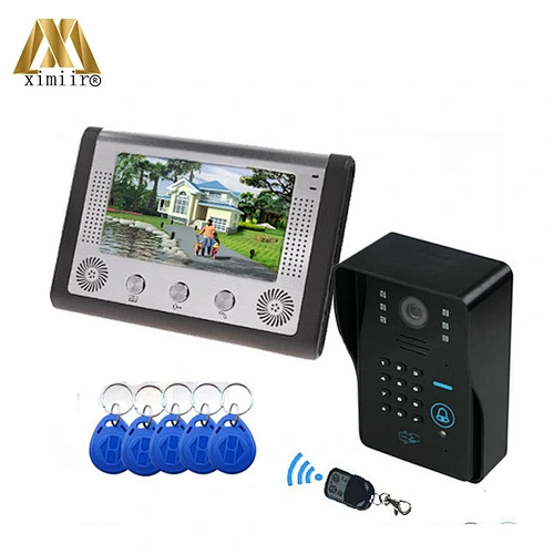 801MJIDS 7 Inch Wired Video Door Phone Intercom One To One Video Doorphone Video Doorbell In Access Control System