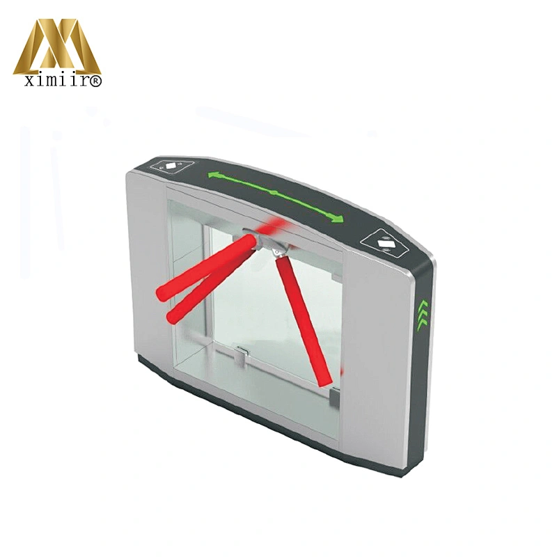 Factory Electric Semiautomatic Waist High Turnstiles Vertical 304 Stainless Steel Tripod Turnstile Barrier Gate