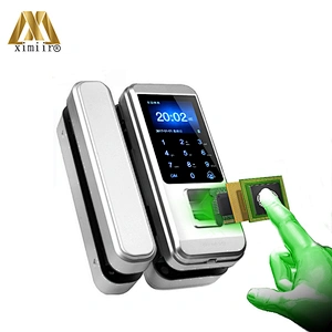 XM-300 TFT Screen Frameless Glass Door Lock Access Control Smart Keyless Fingerprint Biometric Door Lock with Card Password