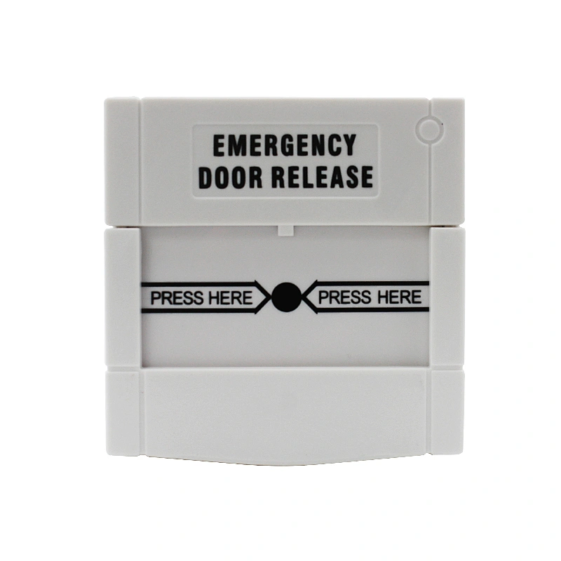 XM-E21A White Color Door Resettable Emergency Exit Release Glass Break Alarm Button with Cover for Access Control System