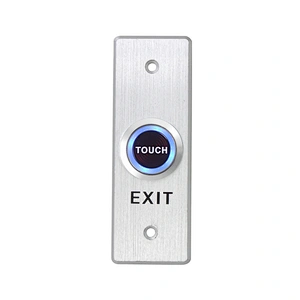 Touch Exit Switch Button Stainless Steel metal Exit Switch Button For Access Control Door With LED Light XM-ET02A-W