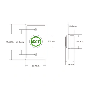 Nice Molde Access Control NO/NC Exit Button/Stainless Steel Exit Button X04NDC