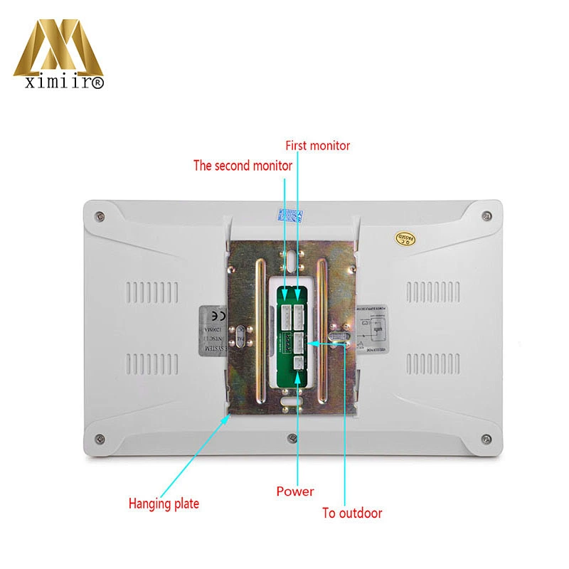 One Monitor To Night Vision Camera Speakerphone System Video Doorbell Intercom System 812M11 7 Inch Color Screen Doorphone